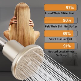 AJXX Filter Shower Head, High Pressure Shower Head Filter for Hard Water, Shower Filter Removes Impurities for Healthy Hair and Skin - Reduces Hair Fall, Protects Colored Hair, Soothes Dry Skin