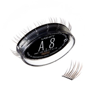 Lashify Amplify 8mm Gossamer Eyelash Extensions Refill, Truffle Color, DIY False Lashes for a Natural Look