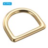 [PATIKIL] 13/16" Brass D-Ring Set of 2 Unwelded Solid Brass