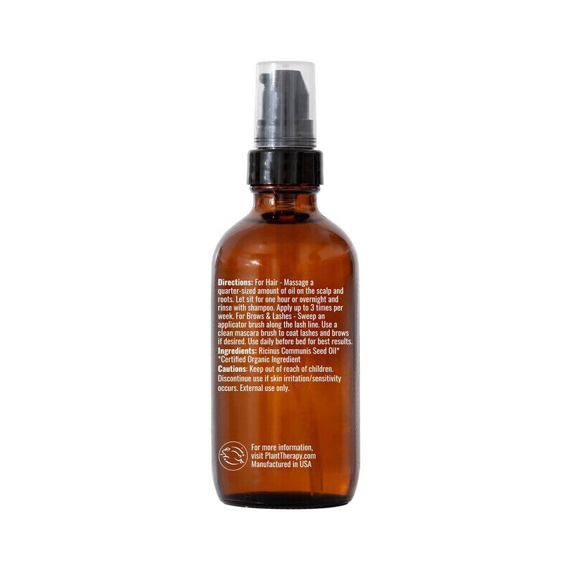 Plant Therapy Organic Castor Hair Oil, 118ml