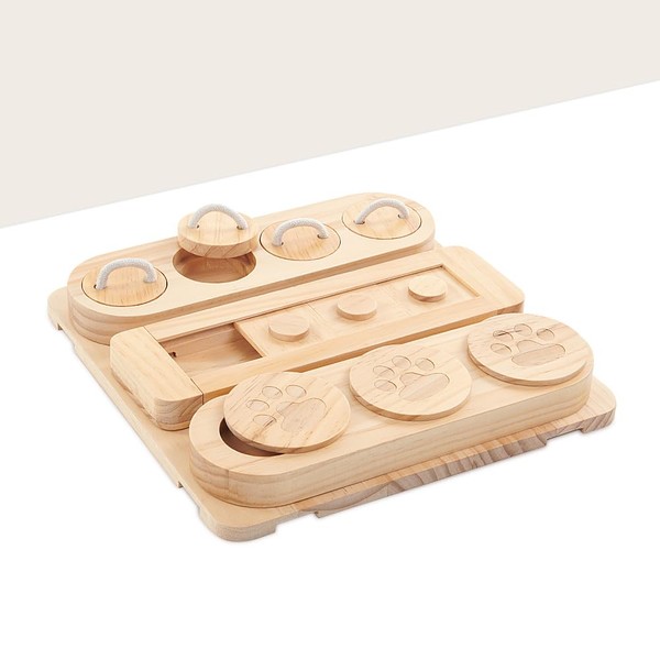 Wooden 3-in-1 Treat Puzzle Feeder for Small/Medium/Large Dogs | Level