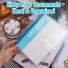 Pack of 12 Document Wallets A5 Transparent, Document Folder with