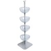 Azar Displays Tiered Bowl Floor Display with Flat Base, 4