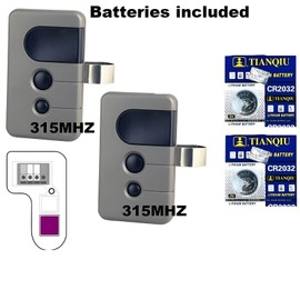 Craftsman 2 Sears Craftsman Garage Door Opener Remote Control 139.53753  HBW2028 315MHZ