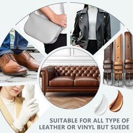 WYCOON Leather Recoloring Balm with 100ml Mink Oil Conditioner | White Repair Kit, Dye & Color Restorer for Furniture, Sofa, Car Seats, Bags | Restore Faded & Scratched Surfaces