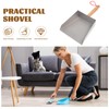 Tofficu Stainless Steel Dustpan with Wood Handle - Metal Dust