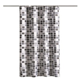 Eabdice Waterproof Dirt-Resistant Shower Curtain, Mosaic Bath Shower Curtain, Washable Shower Curtain with 8 Hooks, for Bathrooms, Toilets (120 x 180 cm, Mosaic Pattern)