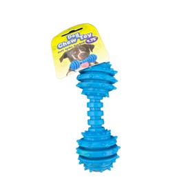 Elegant Ox 10 Pack 4.7 in Soft Spike Barbell Dog Chew Toy, Fun, Functional and Dental Health Boosting Toy for Furry Friends to Satisfy Chewing Instincts and Promote Healthy Teeth, Bulk, Blue