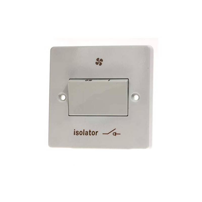 Crabtree 4017/1 Fan Isolator Switch 6A Triple Pole, Standard White,