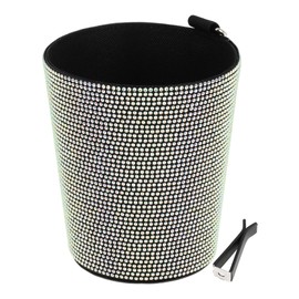 TUCKBOLD Car Trash Can Portable Air Conditioning Vent Trash Bin Assorted Color 1 Pc 5.5" Length 4.3" Width 5.9" Height Faux Leather