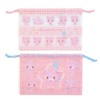 myu-kurudori-mi- Lunch Drawstring bag 2 Piece Set (Check)