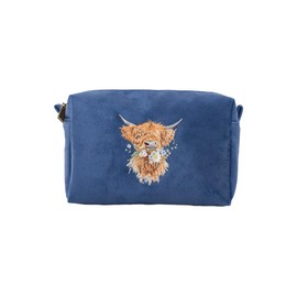 Wrendale Designs by Hannah Dale 'Daisy Coo' Highland Cow Embroidered Make Up Bag
