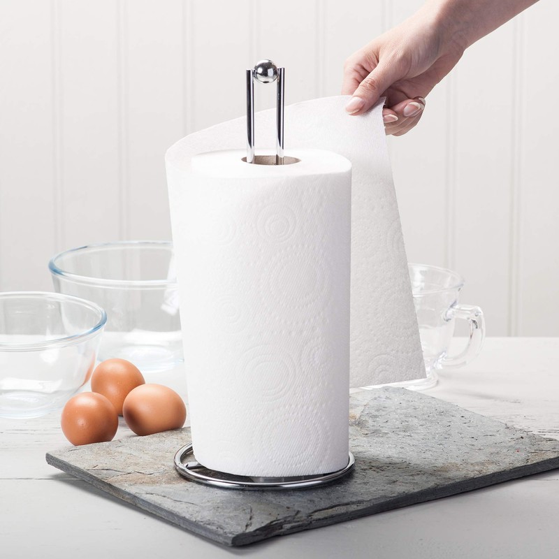 Kilo Classic Chrome Paper Towel Stand/Holder-34cm, One Size