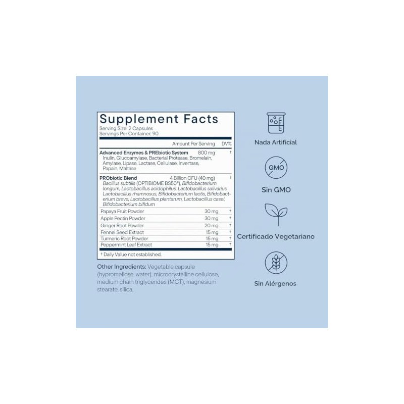 Zenwise Health Digestive Enzymes Plus Prebiotics & Probiotics - Natural