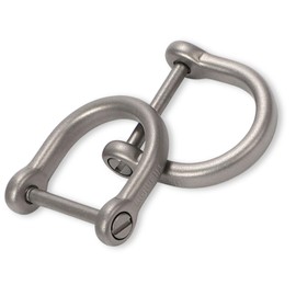 calm wish Titanium Carabiner Keychain Car Motorcycle Strong Hardware Durable D-Ring Shackle Connected Key Mini DIY Small Matte Silver 2pcs