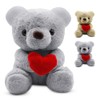 Fouvin Teddy Bear (Love + Grey)