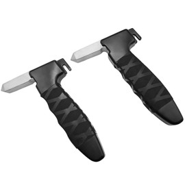 Tesheer 2-Packs Car Door Handle for Elderly Car Handle Assist with Forged Steel Door Handle Car Window Breaker Seat Belt Cutter for Car Accessories (Black)