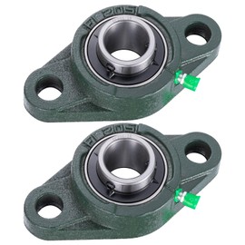 SHINICO Pillow Block Bearing 1 inch Shaft Bore, Flange Mounted UCFL205-16, Solid Cast Iron Base, Swamp Cooler Parts, Self-Aligning, 2Pack