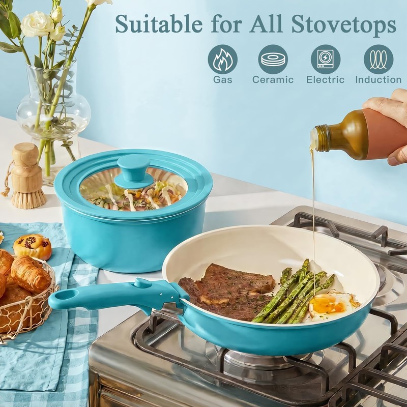 GIPP 21PCS Pots and Pans Set Non Stick, Kitchen Cookware