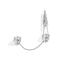 Kenjudess Gothic Finger Nail Tip Claw Rings Queen Costume Claws Knuckle Finger Ring Nail Rings Decoration Accessory for Women and Girls (Silver)