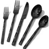 KINGSTONE Black Silverware Set, Luxury 20 Piece Flatware Set for