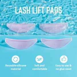 PERMANIA Lash Lift Rods, 8 Pcs/4 Sizes for Lash Perm Kit Reusable Soft L Eyelash Curls Lash Lifting Shield Makeup Beauty Tool Salon Grade for All Eye Shapes DIY (Pink)