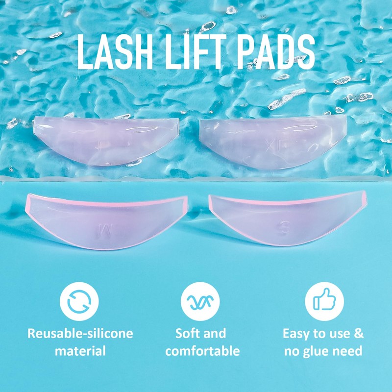 PERMANIA Lash Lift Rods, 8 Pcs/4 Sizes for Lash Perm