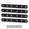 Aracombie 4PCS Metal Straight Braces 6-Holes Flat Mounting Brackets Corner