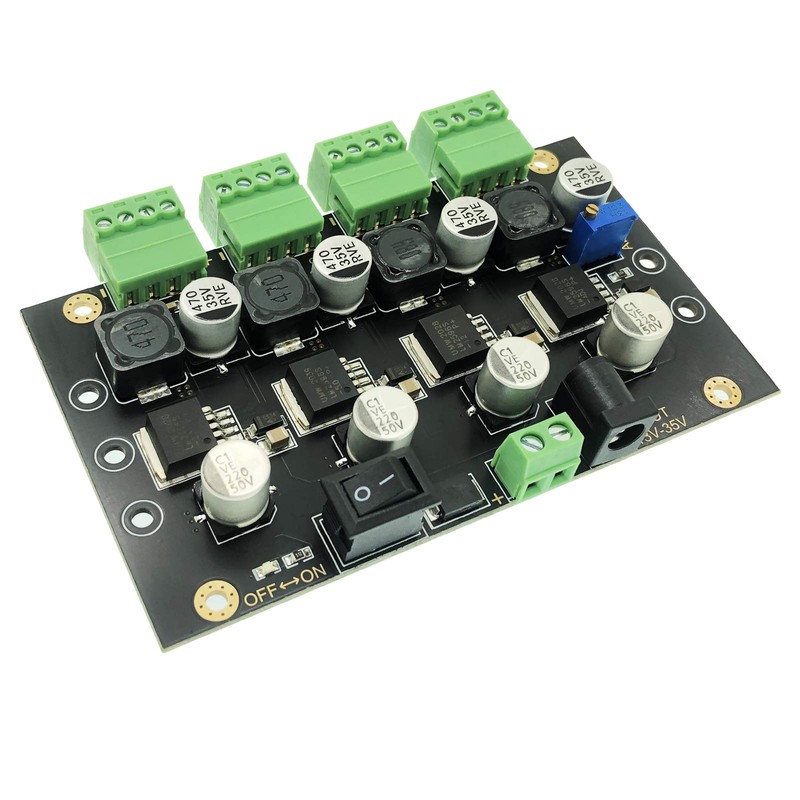4 Channels LM2596 DC to DC Buck Converter Input 13-35V