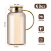 Buaic 2 PACK Glass Pitcher with Lid, 68 oz/ 2