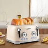 CUSIMAX Toaster 4 Slice, Retro Toaster with Wide Slots for