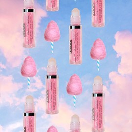 MODE Lip Glaze Flavored Lip Gloss Yummy COTTON CANDY Flavor, Roll On Sweet Wet Delicious Nourishing Shine, Hydrating Moisturizing Natural Skincare Fruit Oils, Made in NY USA