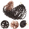 LALAFINA Crochet Wave Extensions Lightweight Soft Synthetic Braiding Hair Fluffy