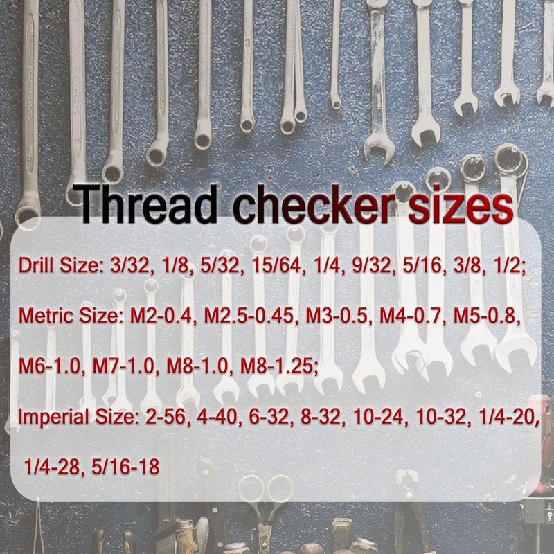 findmall Thread Identifier Gauges Nut and Bolt Thread Checker Multi-Function