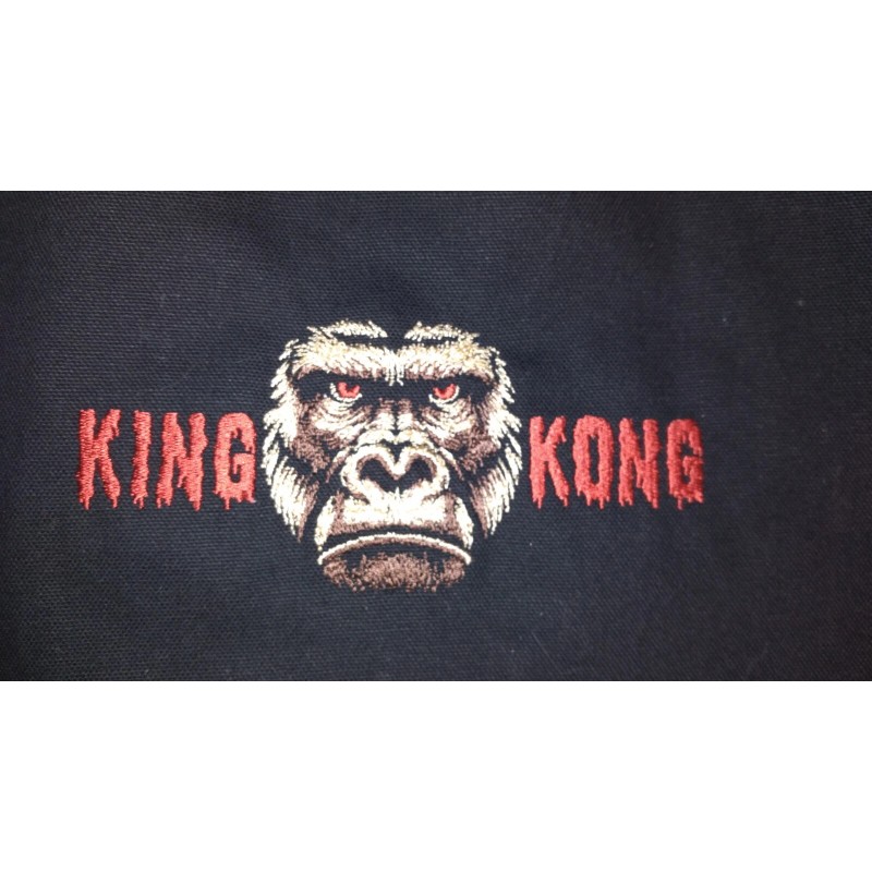 Godzilla / King Kong Embroidered Tote Bag - Black