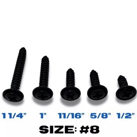 GM Replacement 1982-2004 S10 Blazer Xtreme A B Pillar Interior Panel Molding Trim Screws BLACK
