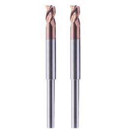 BestParts High Performance 2Pcs 37° Helix Solid Carbide End Mill for Aluminum - ZRN Coated, 3 Flute, 5/16" Cutting Diameter, 1/4" Reduced Shank for Router, 1/2" Length of Cut, 3-3/4" Overall Length