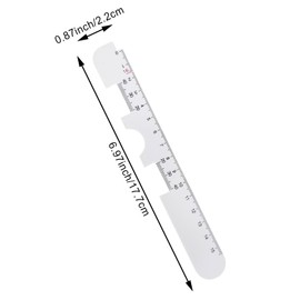 4 Pack Pd Ruler Pupil Measurement Tool, Pupil Ruler Printed 2 Sides for Left-Hand or Right-Hand Plastic Use, Pupillometers for Measuring Pupillary Distance