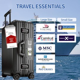 Etiquetas de equipaje para cruceros esenciales para NCL, princesa, carnaval, Royal Caribbean y Celebrity Cruise Necessities by SEAVILIA, Claro, Wide(for Carnival, NCL, Princess, MSC, etc)