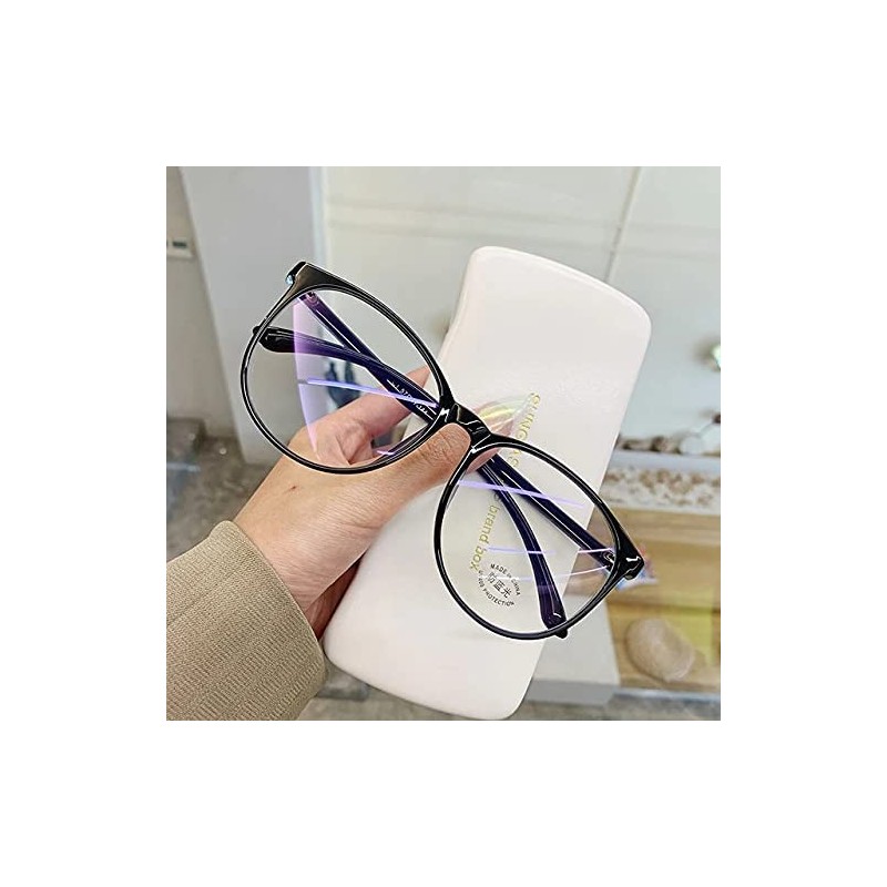 Rewhey Transparent Computer Glasses Frame Women Men Anti Blue Light