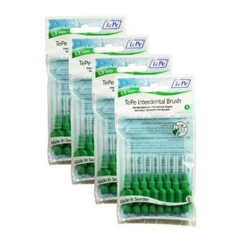 Tepe Interdental Brushes 0.8 mm Green - 4 Packs of 8 (32 Brushes)