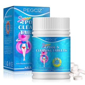 50g Multifunction Chlorine Tablets for Swimming Pool and Spas, Slow-Dissolving Long-Lasting Individually Wrapped Chlorine Tabs,1 Tablets for Every 135 Gallons (600 Litters) of Water