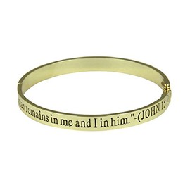 4031239 John 15:5 I Am The Vine Scripture Verse Hinged Bangle Bracelet Bible Christian