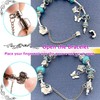 XOYOYZU Butterfly Charms Bracelet for Women Murano Glass Beads Flower