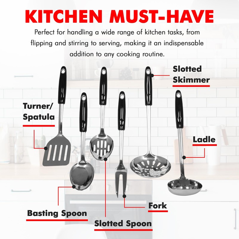 Chef Craft Heavy Duty Kitchen Tool and Utensil Set, 6
