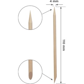 STALEKS PRO 100pcs Orange Wood Sticks 11cm Manicure Pedicure Nail Art Craft