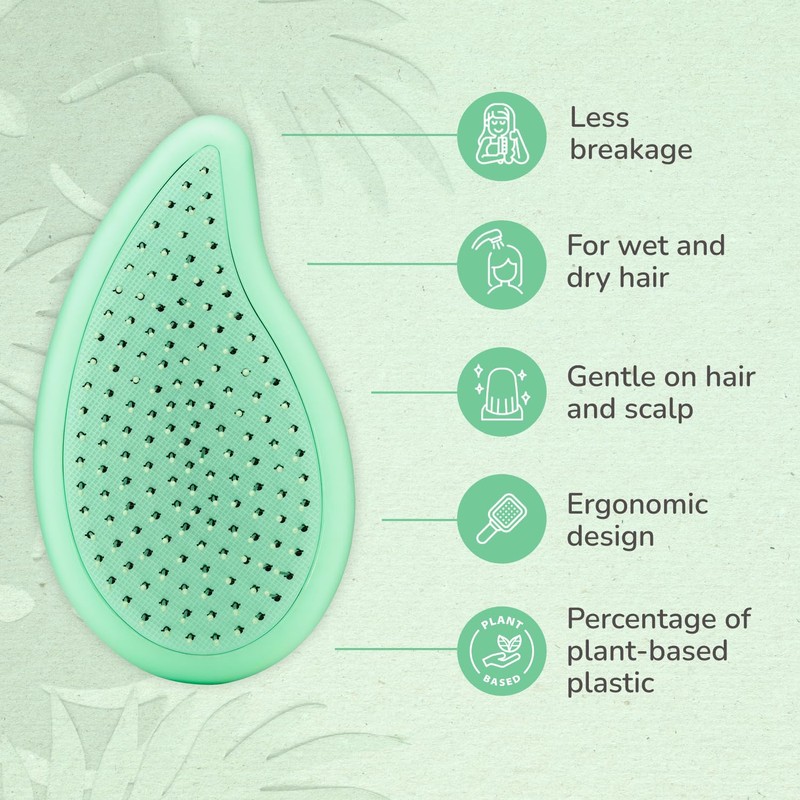 Wet Brush Go Green Palm Detangler Tea Tree Oil