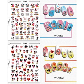 8 Sheets Cute Cartoon Nail Art Stickers Decals Romantic Valentine Day Nail Design Stickers 3D Self Adhesive Nail Art Valentines Nail Decals for Women DIY Manicure Valentine Day Party Nail Decoration