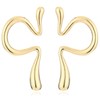 REELMAR Gold Ear Cuffs for Women Teardrop Ear Cuff Non