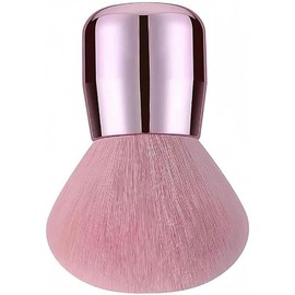 Pink Mini Makeup Brush Set, Mushroom Head Foundation Brush, Kabuki Powder Brush for Face, Travel Size